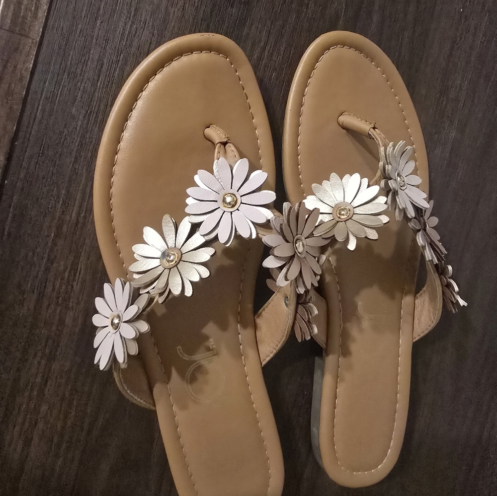 Sugar Brown Floral Embellished Sandals - Picture 7 of 9